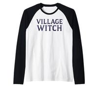 Wicca Witchy Low Poly à Motif géométrique Village Witch Manche Raglan