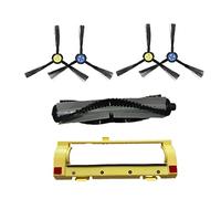 WICHIT Brosse à Rouleau, Brosse latérale, Couvercle de Brosse, Compatible avec Le Remplacement de pièces de Rechange for aspirateur Robot Amibot Spirit Motion X810 (Color : As shows-01)