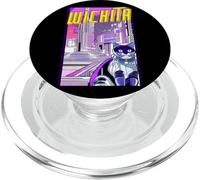 Wichita Chat Rétro Anime Paysage Urbain Kansas USA Drôle PopSockets PopGrip pour MagSafe
