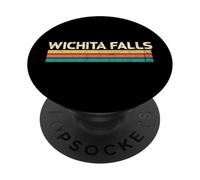 Wichita Falls, Texas, États-Unis, nom de la Ville, Couleurs Vintage Classiques PopSockets PopGrip Adhésif