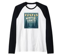 Wichita Gardens Christmas Light Trail Chemise d'hiver Manche Raglan