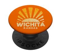 Wichita KS - Ensoleillé de Wichita Kansas PopSockets PopGrip Adhésif
