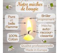 Wick For Candles Up To 8 Cm In Diameter 10 M100% CottonFor Candles Diy Ideal For Beeswax,Paraffin,Soy Wax,Rapeseed Wax And Many Other Waxes