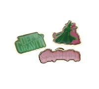 Wicked Badges à épingle en émail | Glinda et Elphaba Defy Gravity | Produit officiel Wicked | Wicked Film | Wicked Musical, taille unique, Mixte