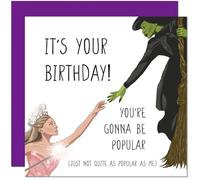 Wicked Carte d'anniversaire Inscription You're Gonna Be Popular 145 x 145 mm