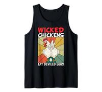 Wicked Chicken Pond des œufs farcis Happy Thanksgiving Vintage Débardeur