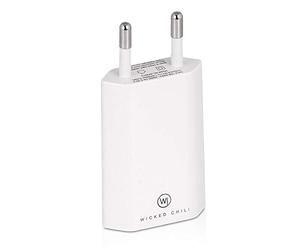 Wicked Chili Adaptateur Secteur USB 5W Compatible avec Apple Watch SE, séries 6, 5, 4, 3 (GPS cellulaire 44mm 40mm) Chargeur USB-A pour câble de Charge magnétique Remplacement du MGN13ZM/A (1000mA)