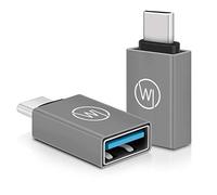 Wicked Chili Adaptateur USB-C OTG (2 pièces) pour USB Type C iPad Pro/Air, MacBook Pro/Air, 2021/2020 / 2019/2018, Samsung Galaxy, Note, Surface Book/Laptop, Thunderbolt 3 vers USB-A 3.0