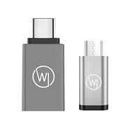 Wicked Chili Adaptateur USB C vers USB A (USB 3.2 Gen 1) USB + Adaptateur MicroUSB vers USB C Adaptateur OTG en Aluminium Lot de 2 adaptateurs pour Smartphones, tablettes et Laptop