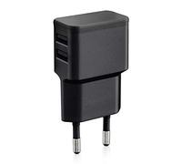 Wicked Chili Chargeur Double USB 12 W / 2400 mA Pro Series Bloc d'alimentation Universel pour téléphone Portable, Montre, Batterie Externe et Haut-Parleur Bluetooth, Adaptateur Secteur USB 2 Prises