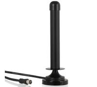 Wicked Chili Antenne DVBT2 Compatible avec Samsung, Xoro, SkyVison, Opticum, TechniSat, Freenet Antenne de réception TV HD (Forte réception DVB-T, DVB-T2, Base magnétique, câble coaxial, 3m) Noir