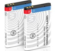 Wicked Chili Lot de 2 batteries de rechange compatibles avec AVM Fritz!Fon X6 / Fritzfon Telefon - Batterie de rechange pour AVM Fritz Fon 312BAT030 (1200 mAh Li-Ion)