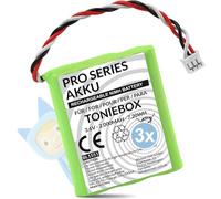 Wicked Chili Pro Series 50AA5S Pro Series Lot de 3 Batteries de Rechange pour Toniebox d'origine Tonies (Batterie NiMH 2000 mAh 3,6 V)