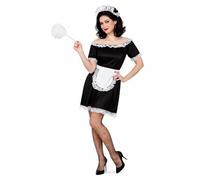Wicked Costumes Costume de soubrette française classique pour femme - Costume de soubrette traditionnelle pour femme - Noir et blanc - Taille M (42-44)
