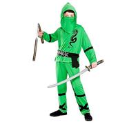 Wicked Costumes Déguisement de Ninja pour garçon - Vert et noir