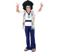 Wicked Costumes Déguisement hippie pour garçon Taille XL 11-13 ans