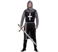 Wicked Costumes Déguisement médiéval de chevalier noir pour homme - Grande taille