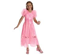 Wicked - Déguisement Enfant Glinda avec Robe Étincelante - Taille L 10 à 12 Ans - Licence Officielle de la Comédie Musicale - Costume de Jeu et Fêtes