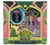 Wicked Diary Ensemble de journal intime pour filles - Carnet officiel du Magicien d'Oz avec stylos, autocollants et notes adhésives - Coffret cadeau de papeterie pour enfants pour écrire, journal