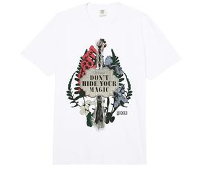 Wicked Don’t Hide Your Magic Floral Broom Comfort Colors Adult Heavyweight T-Shirt