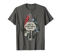 Wicked Don’t Hide Your Magic Floral Broom T-Shirt