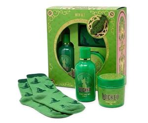 Wicked Elphaba Coffret cadeau bain moussant, beurre corporel et chaussettes - Produit officiel Wicked