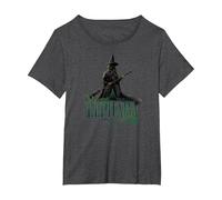 Wicked Elphaba Defying Pose T-Shirt, Femme Grandes Tailles, Chiné Foncé, 4X
