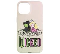 Wicked Elphaba & Glinda Together Playful Cartoon Style Coque pour iPhone 15