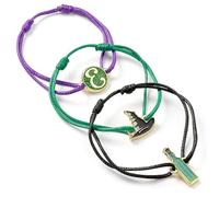WICKED Elphaba - Lot de 3 bracelets d'amitié - Vert, Or et Violet, taille unique, Alliage de zinc : 93 % zinc + 3 % cuivre + 4 % aluminium, Pas de gemme