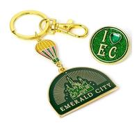 WICKED Emerald City Hot Air Balloon Porte-clés et pin's Coffret cadeau, Vert, taille unique