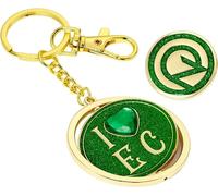 Wicked - Ensemble porte-clés et badge "I Love The Emerald City" - Métal, Alliage TA12707 (Taille unique) (Vert/or)