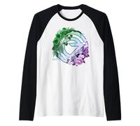 Wicked: for Good Oz Logo Floral and Vine Manche Raglan