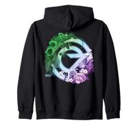 Wicked: for Good Oz Logo Floral and Vine Sweat à Capuche
