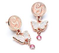 Wicked Glinda Boucles d'oreilles pendantes en forme de papillon Couleur or rose, taille unique, Nickel, cadmium, Pas de gemme