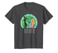 Wicked Glinda & Elphaba Sketched T-Shirt, Enfant, Chiné Foncé, 4 Ans