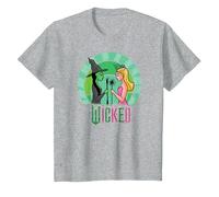 Wicked Glinda & Elphaba Sketched T-Shirt, Enfant, Gris Chiné, 4 Ans