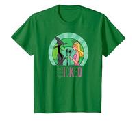 Wicked Glinda & Elphaba Sketched T-Shirt, Enfant, Vert Kelly, 8 Ans
