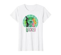 Wicked Glinda & Elphaba Sketched T-Shirt, Femme, Blanc, XS