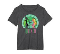 Wicked Glinda & Elphaba Sketched T-Shirt, Femme Grandes Tailles, Chiné Foncé, 3X