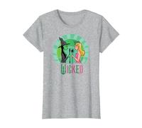 Wicked Glinda & Elphaba Sketched T-Shirt, Femme, Gris Chiné, XS