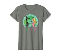 Wicked Glinda & Elphaba Sketched T-Shirt, Femme, Vert Kaki chiné, 3XL