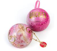 WICKED Glinda Boule de Noël avec collier Shiz à l'intérieur Rose, taille unique, Alliage de zinc : 93 % zinc + 3 % cuivre + 4 % aluminium, Pas de gemme