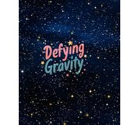 Wicked Journal: Defying Gravity, Black, Pink Glitter | Wide Ruled, 7.5 x 9.25, 110 Pages | For kids, teens, adults
