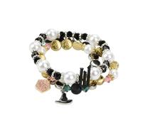 Wicked Lot de 3 bracelets extensibles en perles, OSFA, Zinc