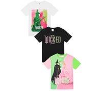Wicked Lot de 3 t-shirts Glinda Elphaba pour filles, multicolore, 13 ans