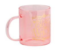 Wicked Paladone Movie Tasse en verre et chaussettes - Cadeau sous licence officielle Disney pour les fans méchants, tasse teintée rose The Best Witch of All et chaussettes confortables Emerald City