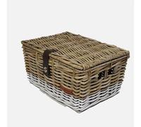 WICKED Panier pour caisses L gris/blanc fond avec rabat (45x33x24)