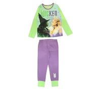 WICKED Pyjama officiel pour fille, 2 pièces, vert/lilas, âge 4-12 ans, Vert/lilas, 9-10 ans