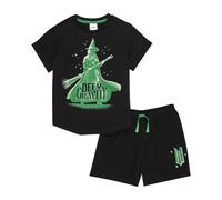 WICKED Pyjama pour fille | Ensemble pyjama court Elphaba pour fille La marchandise musicale | Âge 8 à 16 ans, Noir, 12-13 jaar