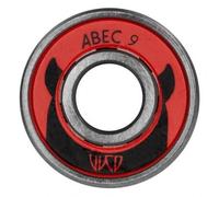 Powerslide Composants de patins en ligne Wicked ABEC 9 – Tube 16 Pack Rouge/Gris